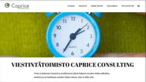 Caprice Consulting kotisivut - Mainostoimisto BrandX