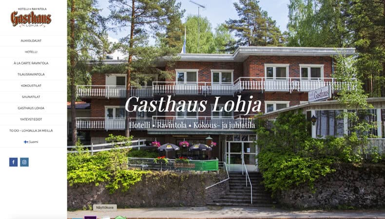 Gasthaus Lohja kotisivut - Mainostoimisto BrandX