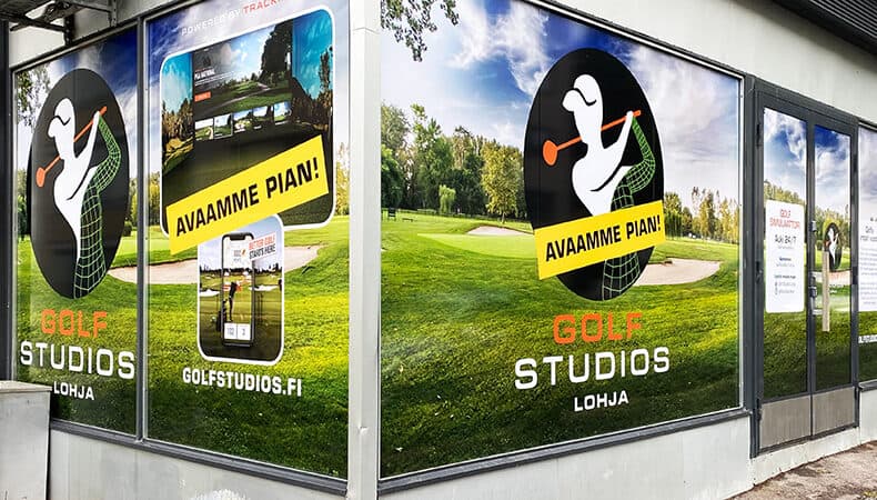 Golf Studios Lohja ikkunateippaukset - Mainostoimisto BrandX