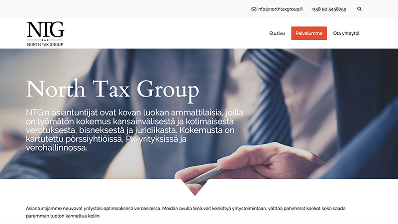 North Tax Group kotisivut - Mainostoimisto Brandx