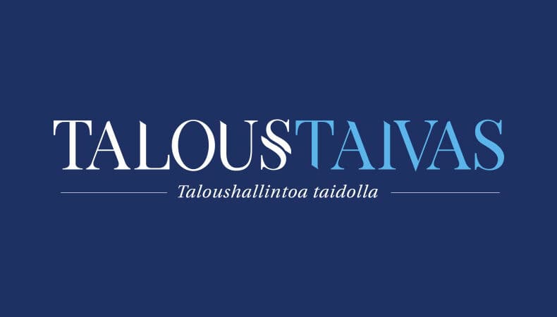 Taloustaivas logo, visuaalinen ilme, graafinen suunnittelu - Mainostoimisto BrandX Oy