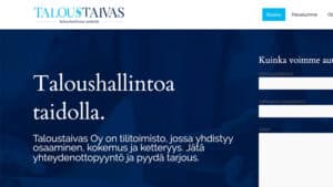 Taloustaivas kotisivut - Mainostoimisto Brandx