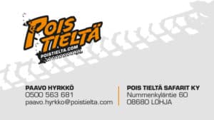 Pois Tieltä käyntikortti - Mainostoimisto BrandX
