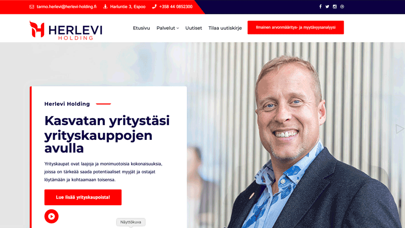 Herlevi Holding kotisivut - Mainostoimisto BrandX Oy