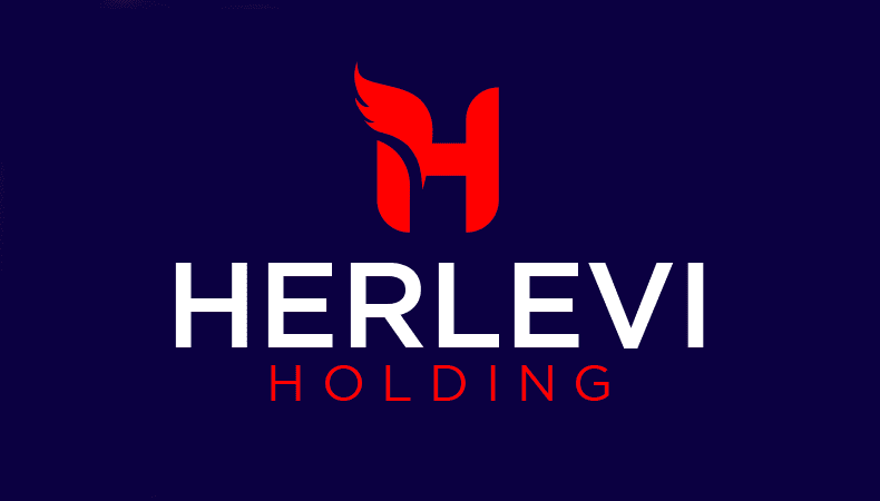 Herlevi Holding logo, yritysilme, graafinen ilme, graafinen suunnittelu - Mainostoimisto BrandX Oy -