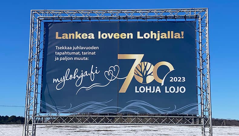 Lohja700 banderolli - Mainostoimisto BrandX Oy