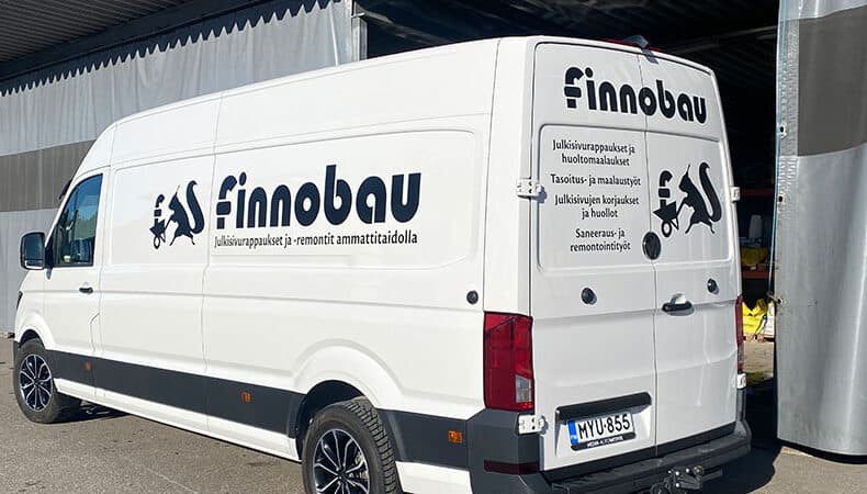 Finnobau autoteipit - Mainostoimisto BrandX Oy