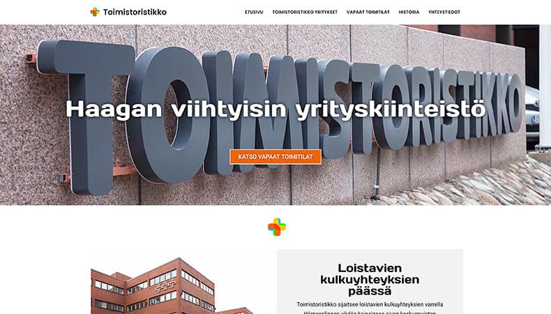Haagan Toimistoristikko kotisivut - Mainostoimisto BrandX Oy