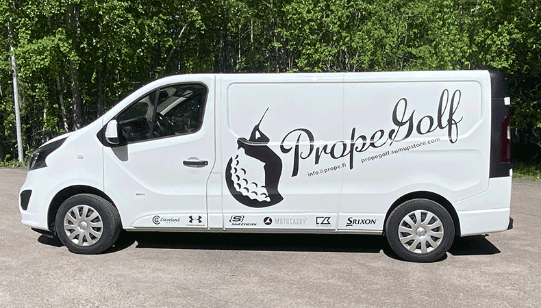 Prope Golf autoteippaus - Mainostoimisto Brandx Oy