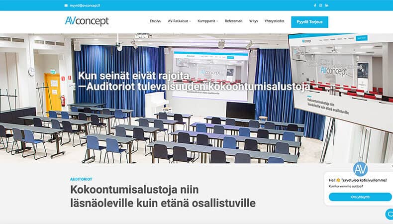 AVconcept kotisivut - Mainostoimisto BrandX