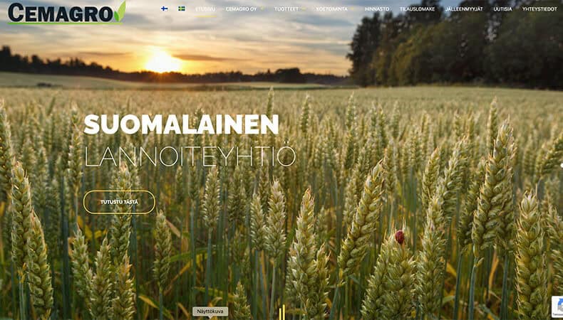 Cemagro kotisivut - Mainostoimisto BrandX