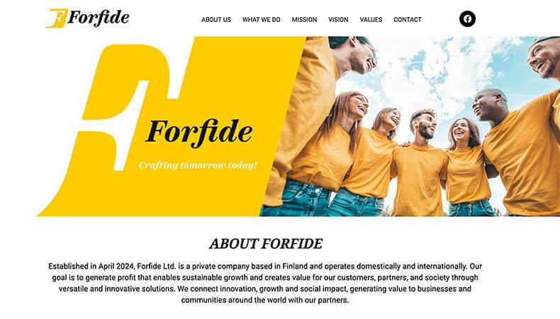 Forfide kotisivut - Mainostoimisto BrandX