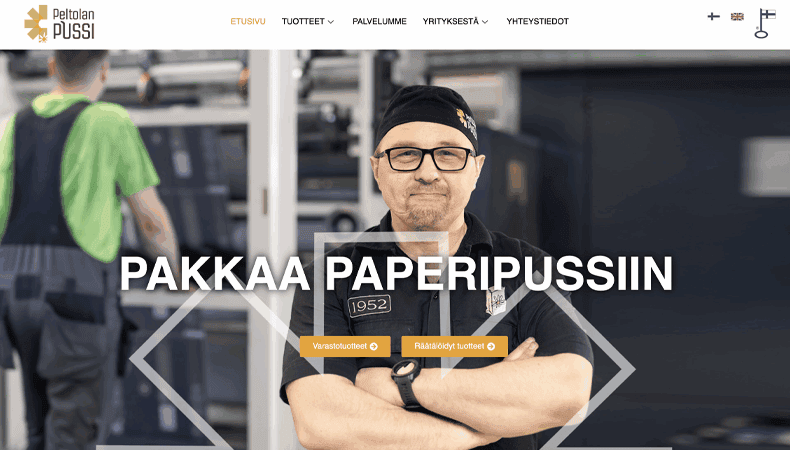 Peltolan Pussi Oy kotisivut | Mainostoimisto BrandX Oy