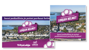 Lohjan Helmet kaupunkisuunnistus somekuvat ja näytöt | Mainostoimisto BrandX